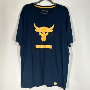 Under Armour Navy Blue Project Rock Above The Bar T-Shirt